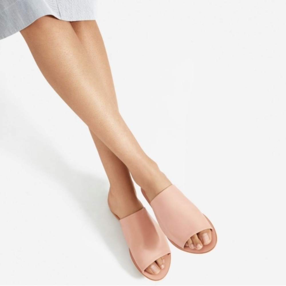 HTF! EVERLANE Day Slide Sandals in Nude 7.5 Tan Leather - Picture 10 of 11